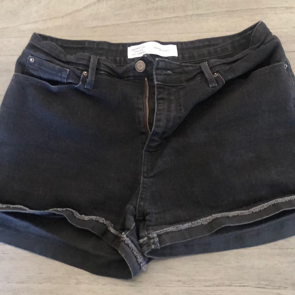 Signature by Levi Strauss Black Denim Shorts